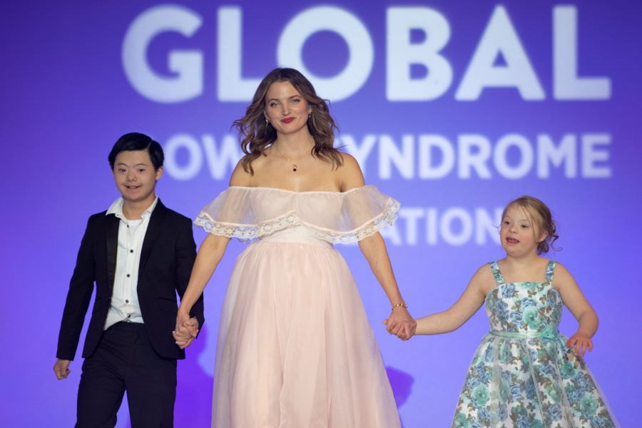 Photo of Sophia, this week's Green Bay Packers Hometown Kid, walking in a pageant.